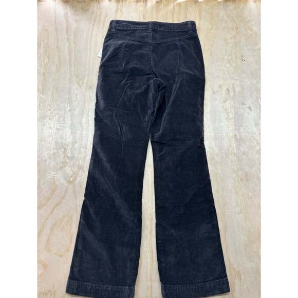 Free People Dark Brown Velvet Pants Sz 2 Women’s High Rise Straight Leg Boho NWT - Picture 4 of 8